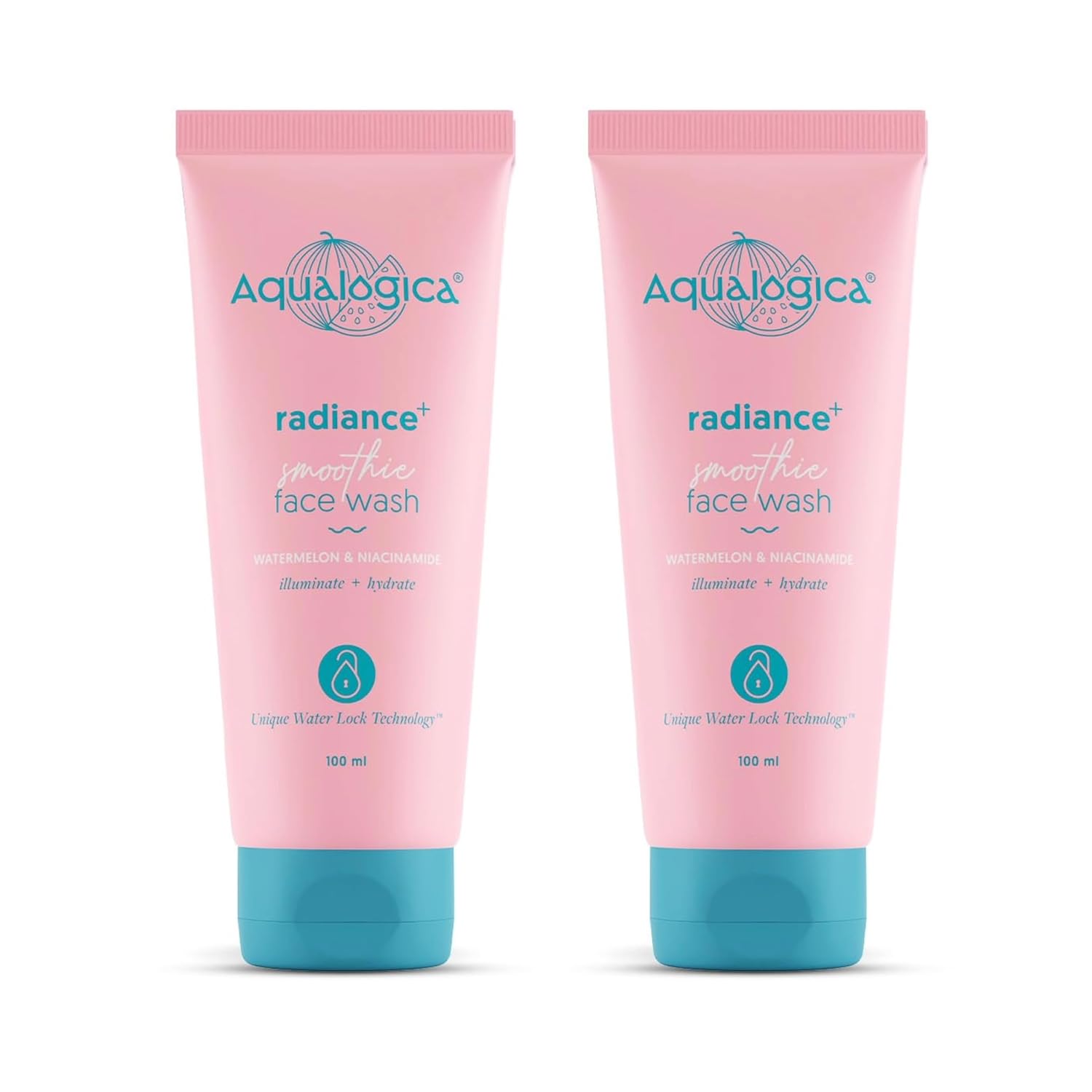 Aqualogica Radiance+ Smoothie Face Wash 100 Ml X Pack Of 2 For Hydrated Clear Glowing Skin