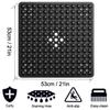 53x53cm Shower Mat Suction Cup PVC Anti Slip Bath Mat Square Shower Floor Pad Non Slip Safety Mat for Bathtub Bathroom Carpet