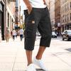 Pantaloni Cargo da Lavoro da Uomo Vita Elasticizzata Multitasche Casual Lunghezza Ginocchio Tessuto Resistente Vestibilità Comoda