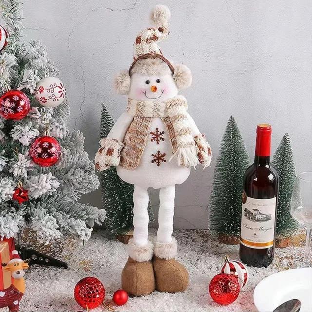 

Рождественский снеговик телескопическая кукла новая вязаная кукла лось оконная сцена рождественское украшение Веселый рождественский подарок С Новым годом