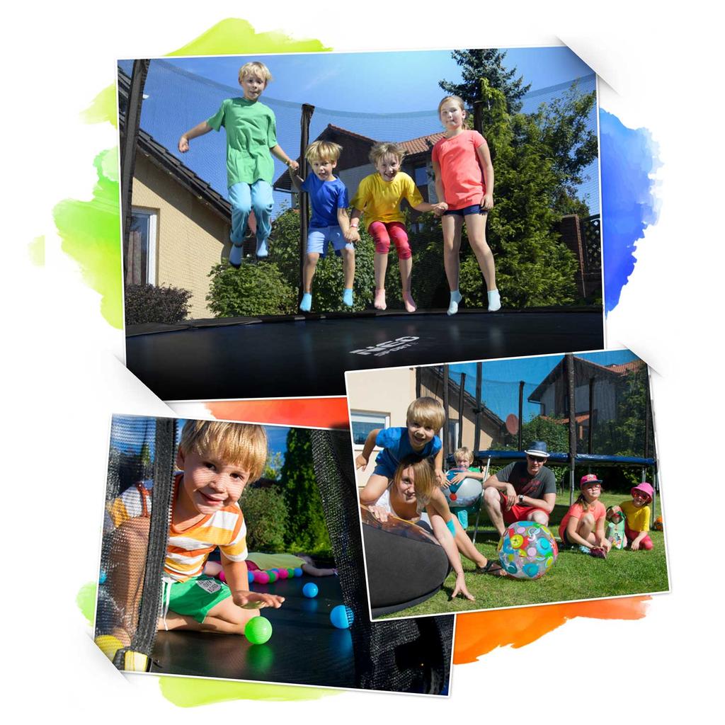 6Ft/183Cm Garden Trampoline With Inner Net And Ladder Neo-Sport