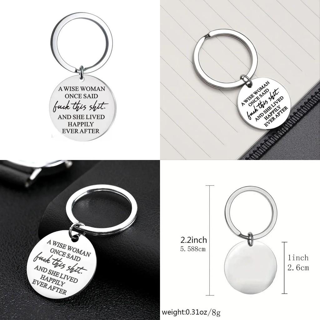 Eyecatching Art Modern Stainless Steel Keychain Motivational Gift For Friends And Family