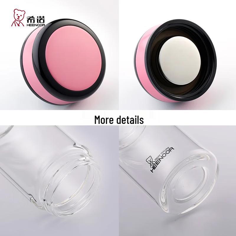 Heenoor Portable Single Layer Glass Tea Bottle