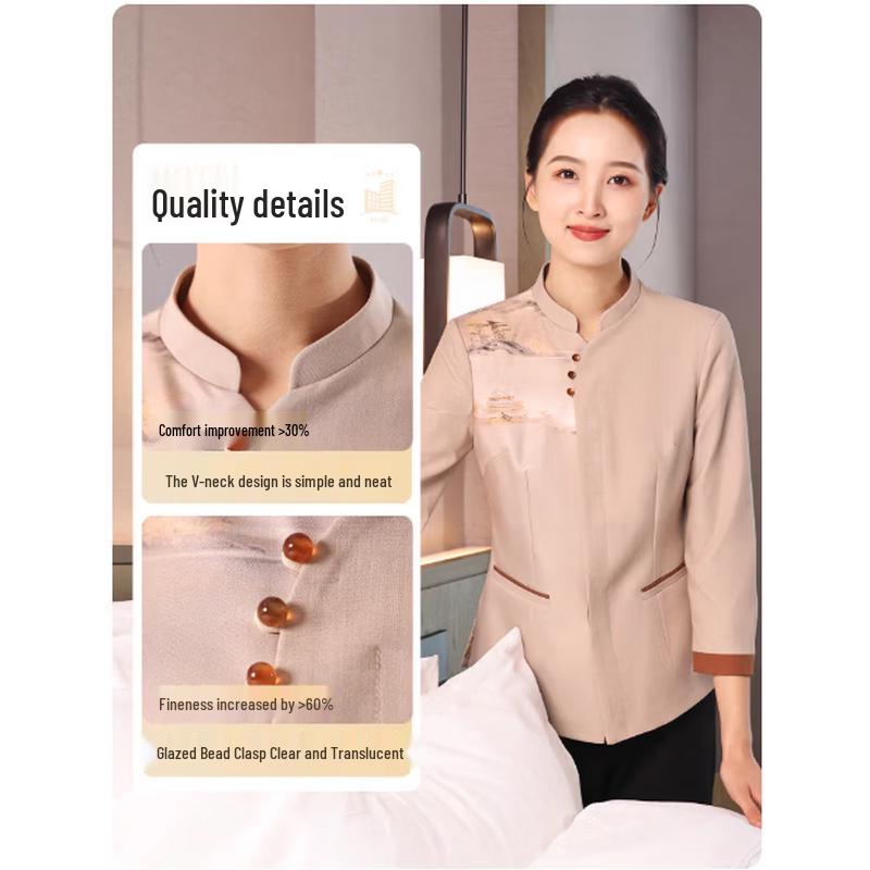 New Chinese Style Cleaning Uniform Set S