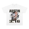 Summer Men New Stone Cold Steve Austin WWE Tshirts  Wrestling Pure Cotton Vintage Short Sleeve T-shirt High Quality Luxury Brand