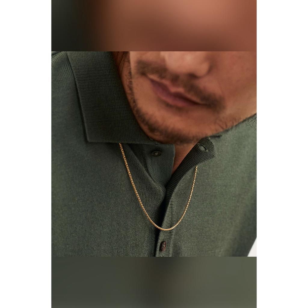 Tarnish-proof Thin Knitted Model Steel Thin Men's Necklace Chain