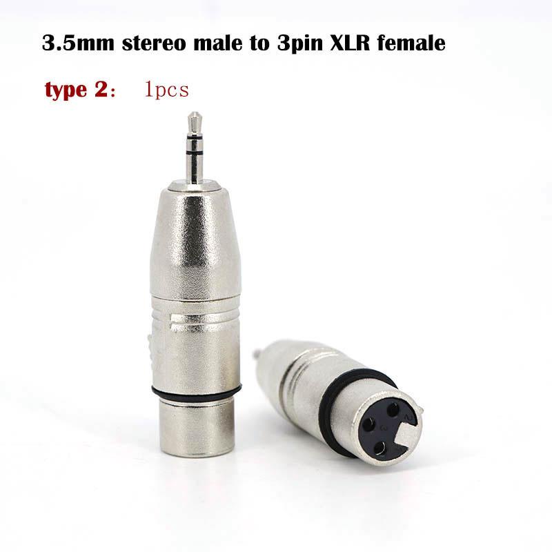 3 Pin xlr male Female Jack to 3.5mm Female & Male 1/8" TRS Mini Female Stereo Microphone Audio Adapter Converter Connector
