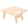 Foldable Bamboo Wine Table with 4 Glass Holder and 1 Bottle Slot Portable Outdoor Picnic Table for Camping Beach Party