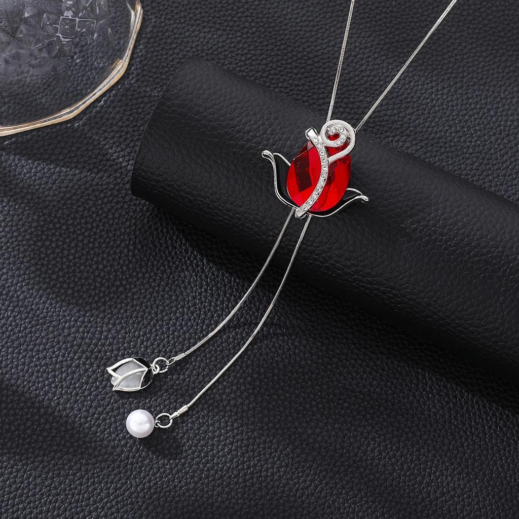 Simple Design Sweater Necklace Women's High-end Long Necklace Niche Temperament Double-layer Sweater Chain Jewelry