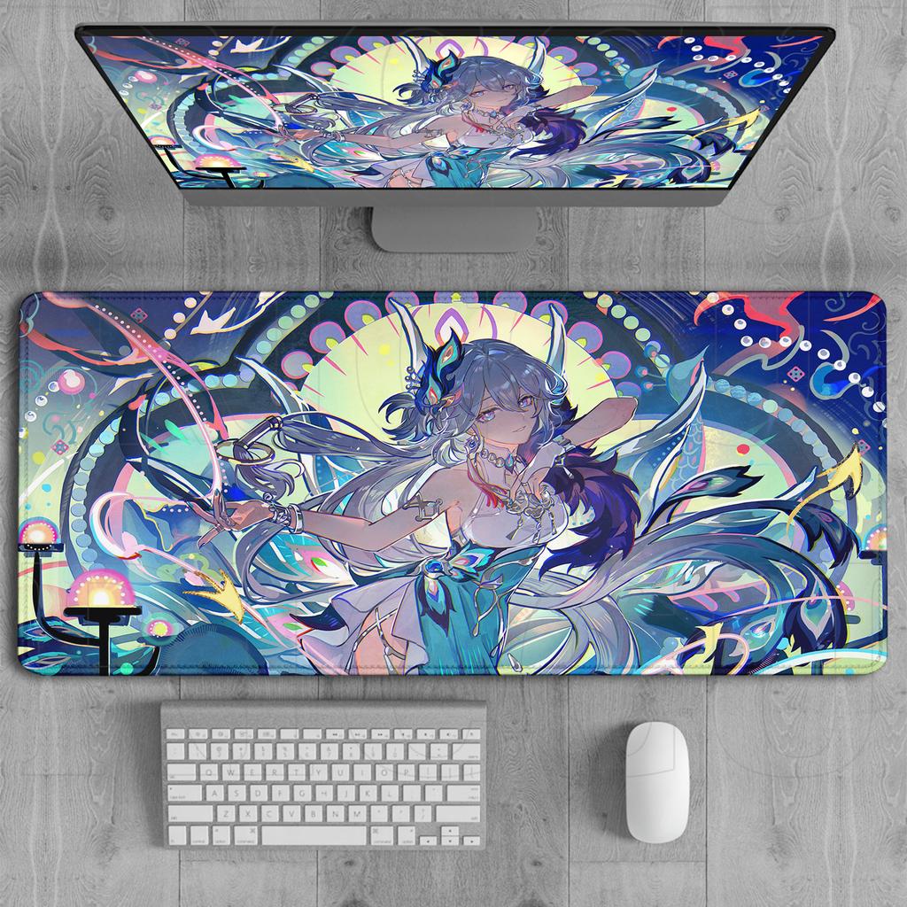 XXL Natural Rubber Yao Guang Honkai Star Rail Mousepad Rug Gaming Office Keyboard Mouse Pad Nonslip PC HD Printing Desk Mat