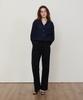 STEP AROUND Oversize Dressy Shirt_Navy