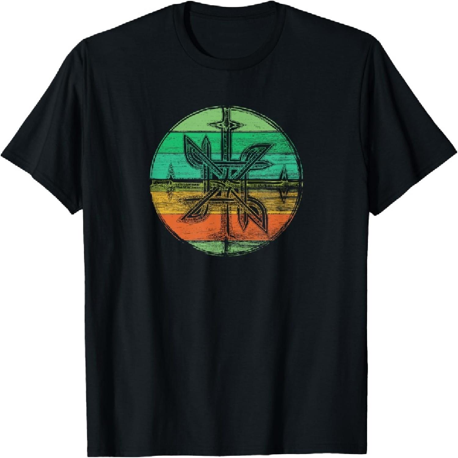 

Celtic Knot Sword Shirt Medieval Art Wood Burning Design Tee T-Shirt XXXXXL різнокольоровий