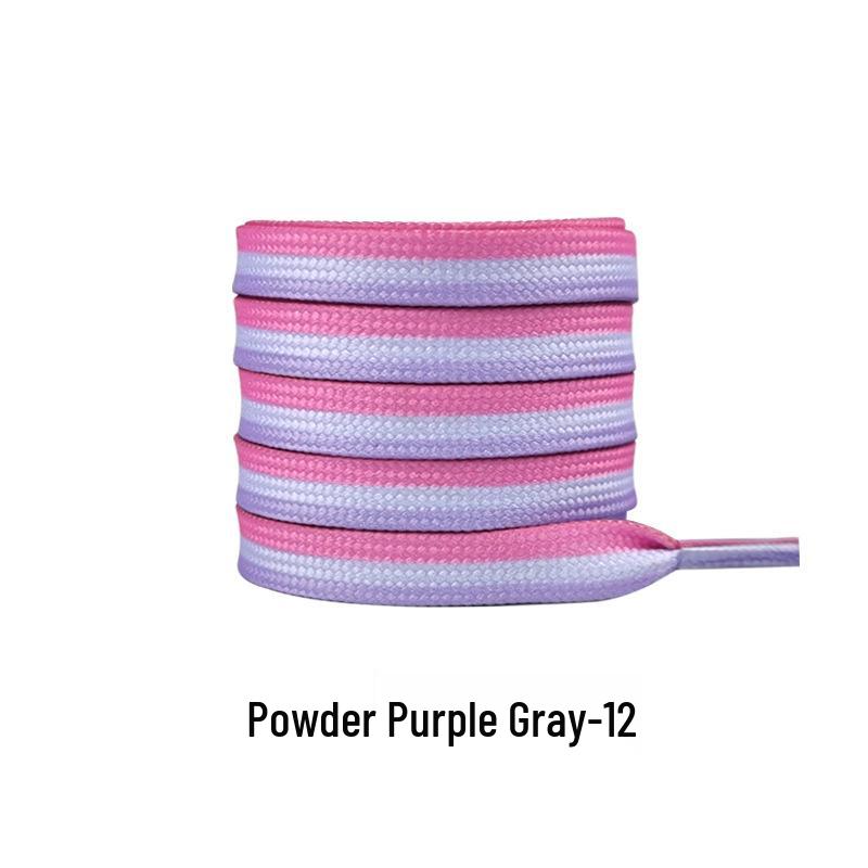 Three-Color Patchwork Macaron Shoelaces for Canvas, White Shoes - AJ1, AF1, Dunk