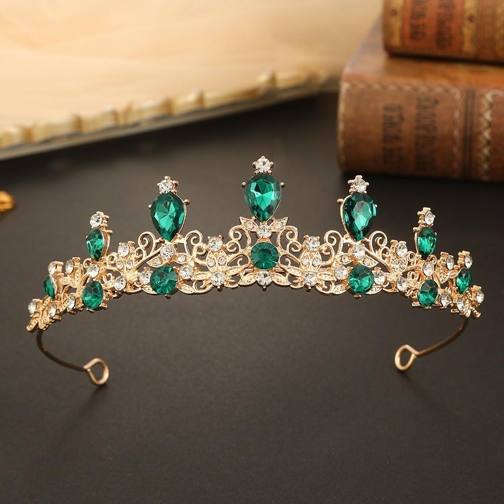 Zinc Zinc Alloy Bridal Crown Water Drop Shape Wedding Tiaras Decorations Headband Queen Princess Crown Adult