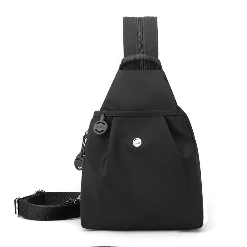 

Oxford Cloth Backpack, Women s New Fashionable, Lightweight, Small, High-end Chest Bag, Travel Canvas Backpack, Casual large чорний