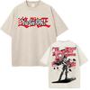 Yu-Gi-Oh! Slifer the Sky Dragon T-shirt Summer Short Sleeve Oversized Tee Shirt Vintage Washed Cotton Tops Men's Clothing