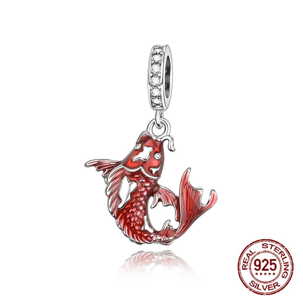 Ocean Series Diy Charms Bead Original Copper Seahorse Jellyfish Sea Lion Pendants Fit Bracelet Jewelry Gift Marking