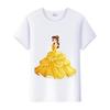 Cartoon Beauty And The Beast Princess T-shirt Kawaii Top Summer T Shirt Fashion Blouse Tshirt Female Clothes Unisex