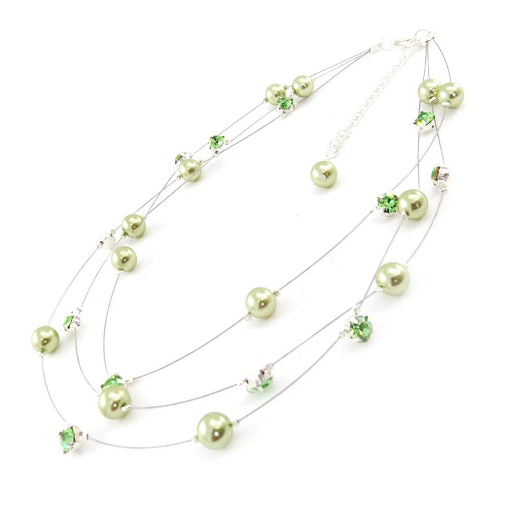 Les Trésors De Lily [J1213] - Green 'Sissi' Necklace