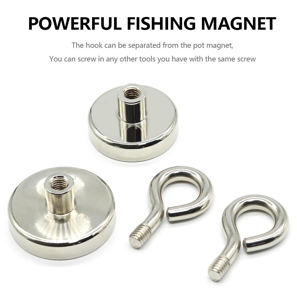 N52 Super Strong Neodymium Fishing Magnets Hooks Salvage Magnets Neodymium Magnet Searcher Powerful Neodymium Magnet for Fishing