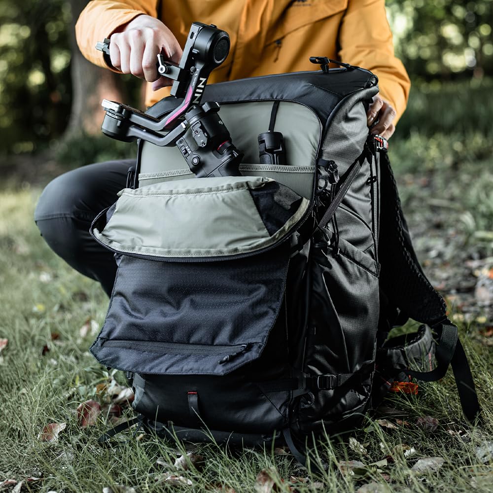OnePro Focux Backpack 35L PGYTECH Outdoor Photography Camera Bag Photographer Large Capacity Bag Backpack Fully Open Top Access Side Access Device