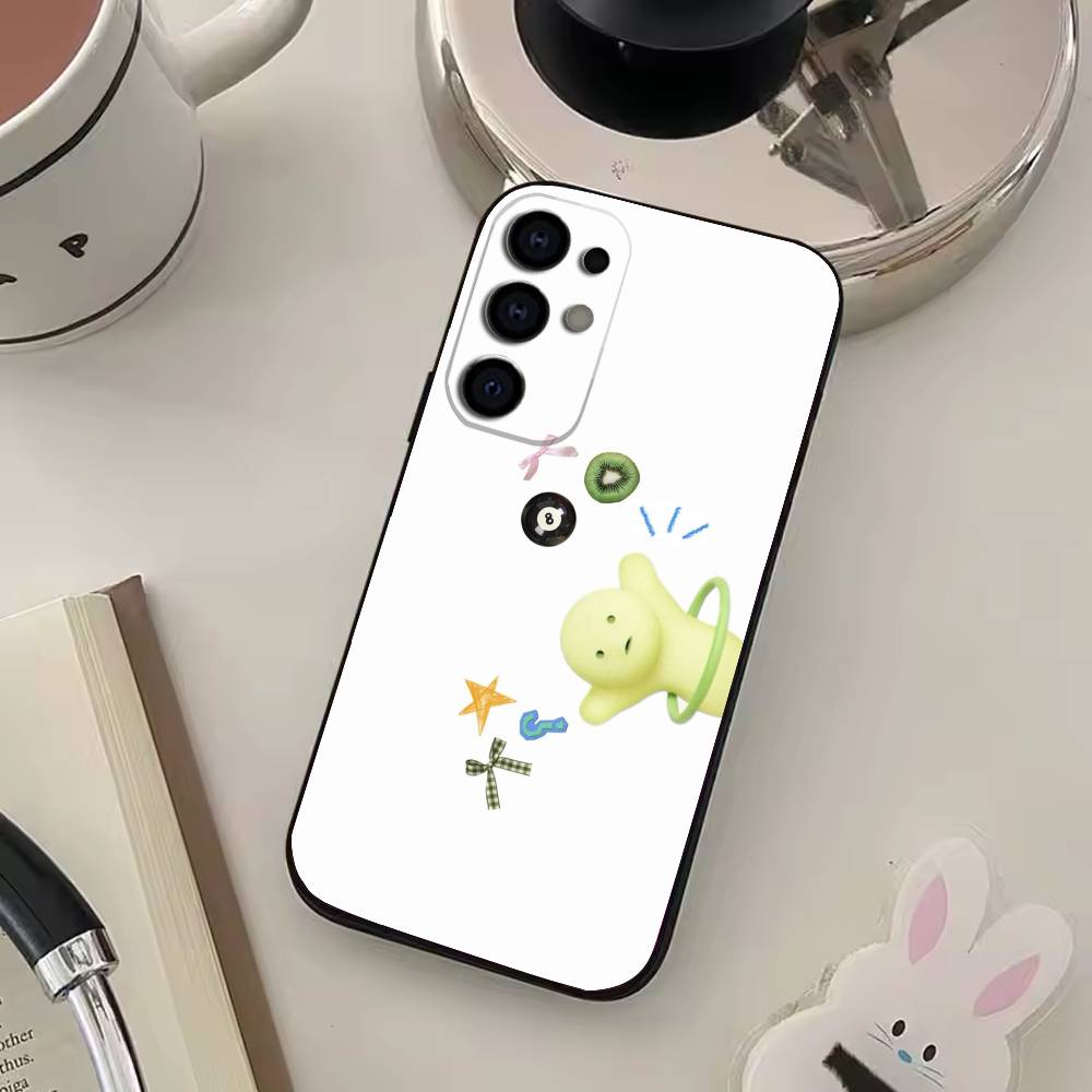 Cute S-Smiski Phone Case For Samsung S25,S24,S21,S22,S23,S30,Ultra,S20,Plus,Fe,Lite,Note,10,9,5G Black Cover
