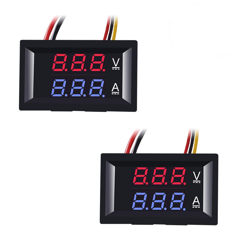 

Organizer 2pcs 0.25 LED Voltmeter Ammeter, Red and Blue Digital Multimeter Display Voltage Current синій