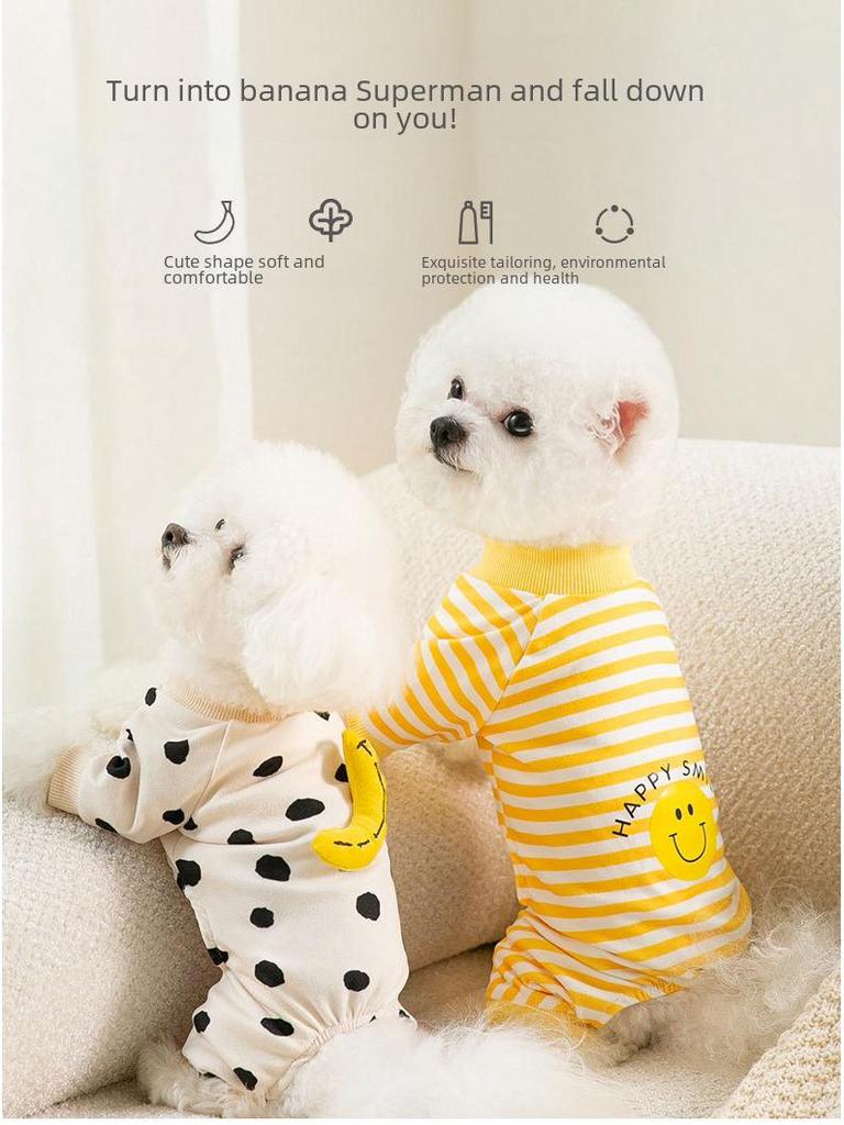 Autumn & Winter Warm Pet Outfit: Cute Four-Legged Cat & Puppy Clothes for Air Conditioning