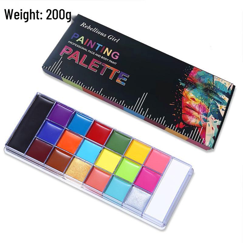 20-Color Oil-Based Face & Body Paint for Halloween & Christmas Makeup