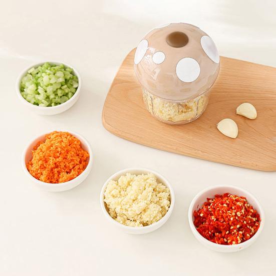 Electric Garlic Chopper Mini Food Processor for Mincing Garlic Meat Quiet Mushroom Shape Compact Kitchen Gadget for Home Cooking