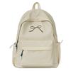 Bow Embroidery Ribbon Nylon Backpack Large Capacity Laptop Schoolbag Fashion