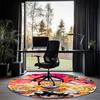 Dragon Ball Printed Round Rug Carpet Chair Rug Area Rug Entryway Doormats,for Office Chair Living Room Bedroom Kitchen Room.