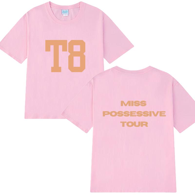 Hot Sale Tate Mcrae T8 Miss Possessive Tour 2025 T Shirts Unisex Women Fashion Y2k short sleeve Tshirt Unisex 100 Cotton clothing