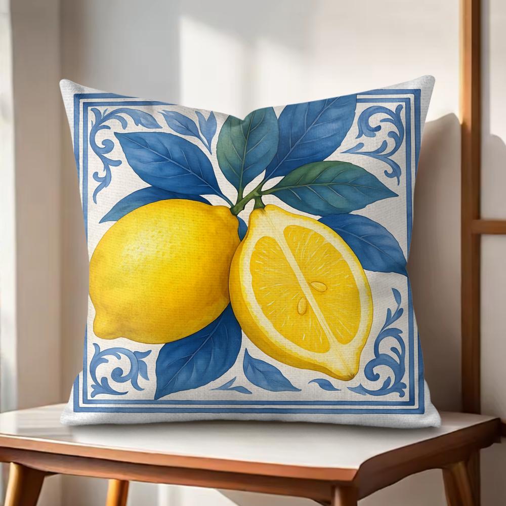 

Greek vacation style Cushion Cover Natural Linen Organic Fabric DoubleSided Printing Couch Pillow Covers Home Decor 30x30cm