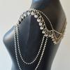 European And American Multi-Layer Rhinestone Fringed Shoulder Chain, Fashion Party Shiny Crystal Pendant, Shawl Body Chain Accessories