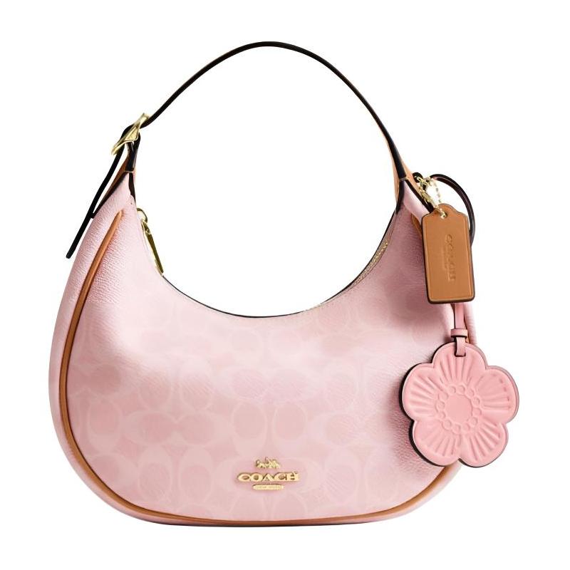 Coach Borsa a tracolla San Valentino Esclusiva CARMEN Crossbody 20 Tracolla Regolabile Stampa Moda Fiore a Mezzaluna Tela Rivestita Media Donna