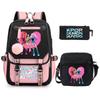 Witch Hunters Kpopdemonhunters Student School Bag Shoulder Bag Casual Pencil Bag Three-Piece Set
