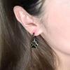 New Gothic Y2K Aesthetic Rivet Earrings Punk Kawaii Cat Paw Hoop Earrings for Women Grunge Jewelry Korean Fashion Cute Earrings