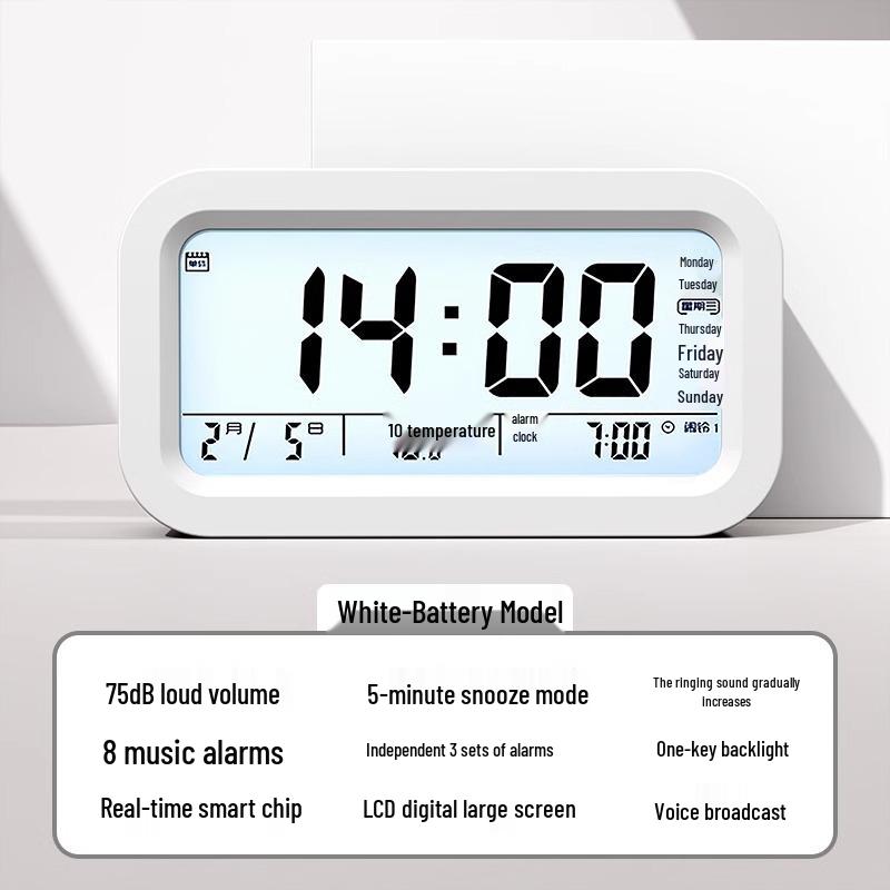 Smart Multifunctional Alarm Clock for Students and Kids – Powerful Wake-up