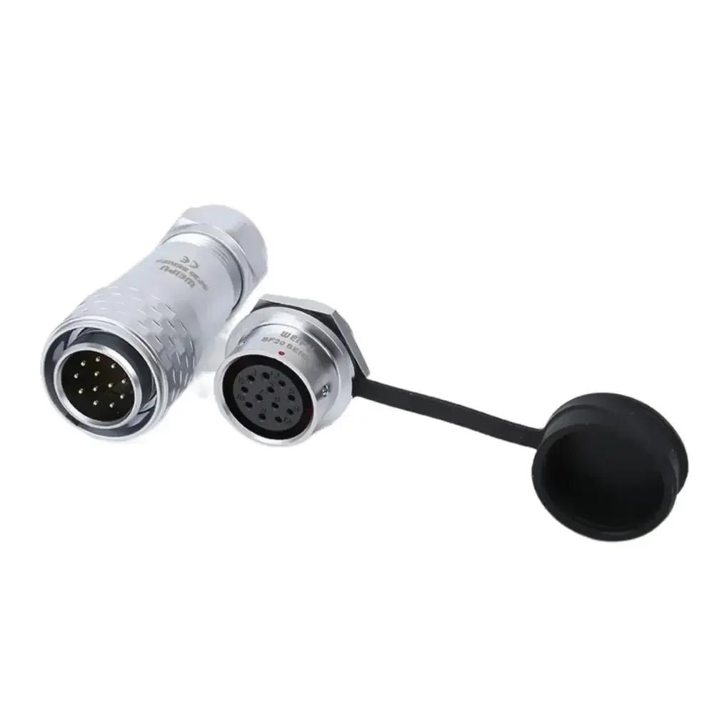 WEIPU SF20 SF2010/P SF2012/S Waterproof 2 3 4 5 6 7 8 9 12 15 Pin Industrial Power Aviation Connector M20 Rear Nut Seat IP67