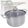 Stainless Steel Cookware Set Multifunction Easy to Clean Antistick Frying Pan Stock Pot Sauce Pan with Lids for Home Kitchen