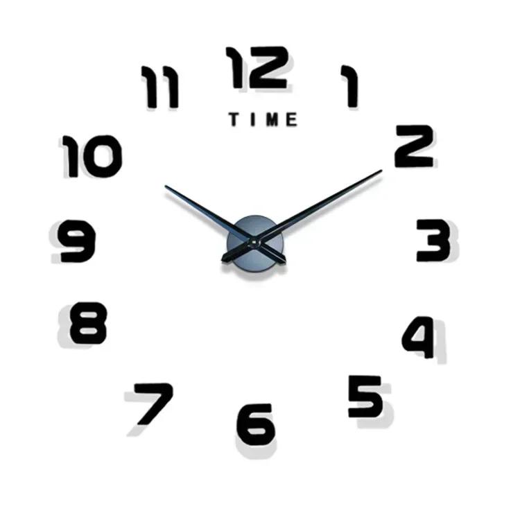 DIY Quartz Clock Fashion Watch Living Room Home Decoration Clock Acrylic Mirror Stickers Decorate a Large Garden Wall Decor