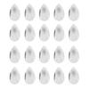 20Pcs Glass Water Drop Pendant Set 2mm Hole Size Clear Necklaces Bracelets Hair Stick Pendant DIY Jewelry Making Supplies