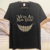 Mens Unisex Comfort Tshirt Streetwear summer For her tshirt Were All Mad Here Smile Short Sleeve Soft Oneck Teeshirt