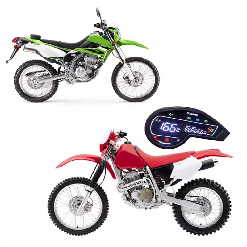 Motorcycle 12V Digital Tachometer LCD Speedometer Dashboard For Honda NXR150 NXR125 2003-2014