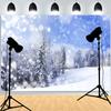 Winter Snow Scene Pine Tree Forest Background Christmas Party New Year Decor Children's Photography Photo Studio Backdrops SO-11