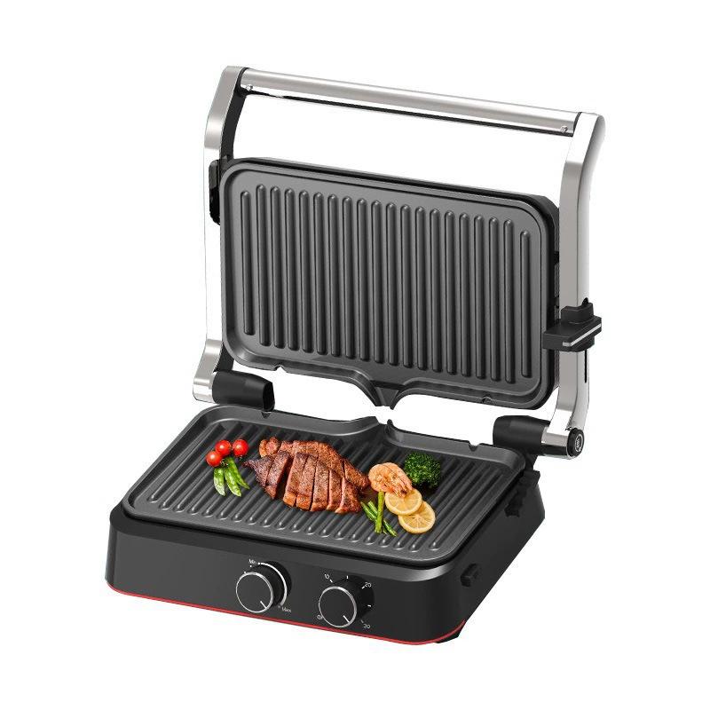 Máquina de desayuno 2 en 1, plancha eléctrica desmontable para sándwiches y gofres, antiadherente
