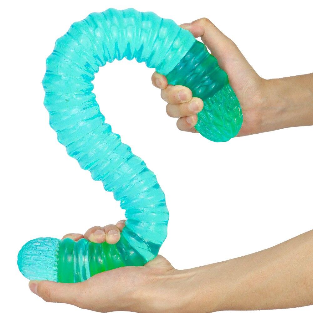 56cm Double-ended Threaded Dildo Oversized Anal Whip Anal Plug   Sex Toys Fisting Realistic Dildo Big Penis Strap On Cock PVC