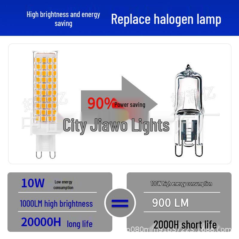 

G9 LED Corn Light: Super Bright, Energy-Saving Bulb with Flicker-Free SMD Lamp Beads, Compatible with 110V-265V. 7W White Light [110-220V]