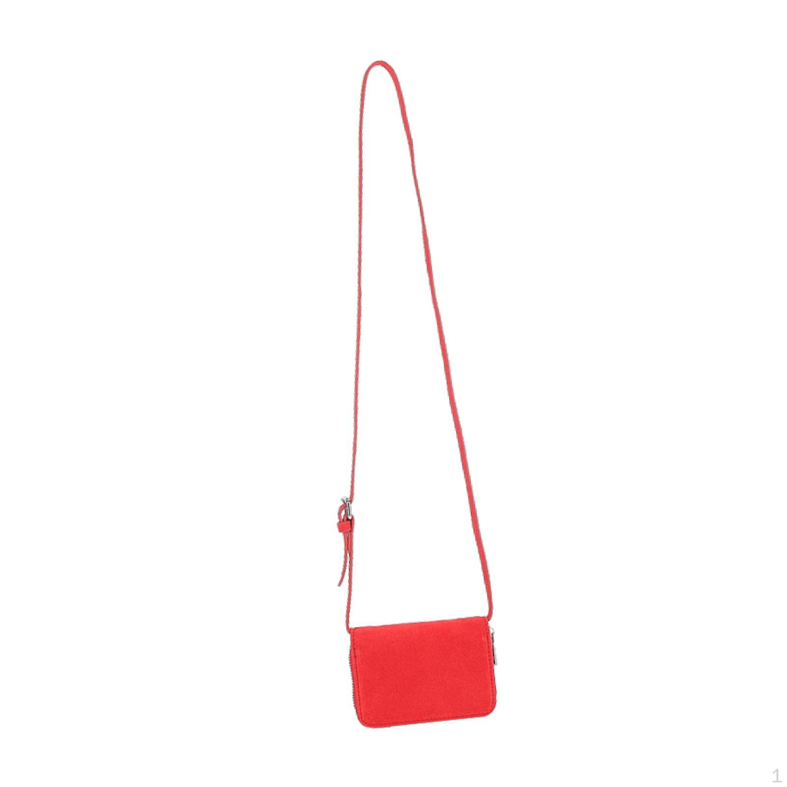 

Portable Card Holder Crossbody Purse with Adjustable Shoulder Strap червоний